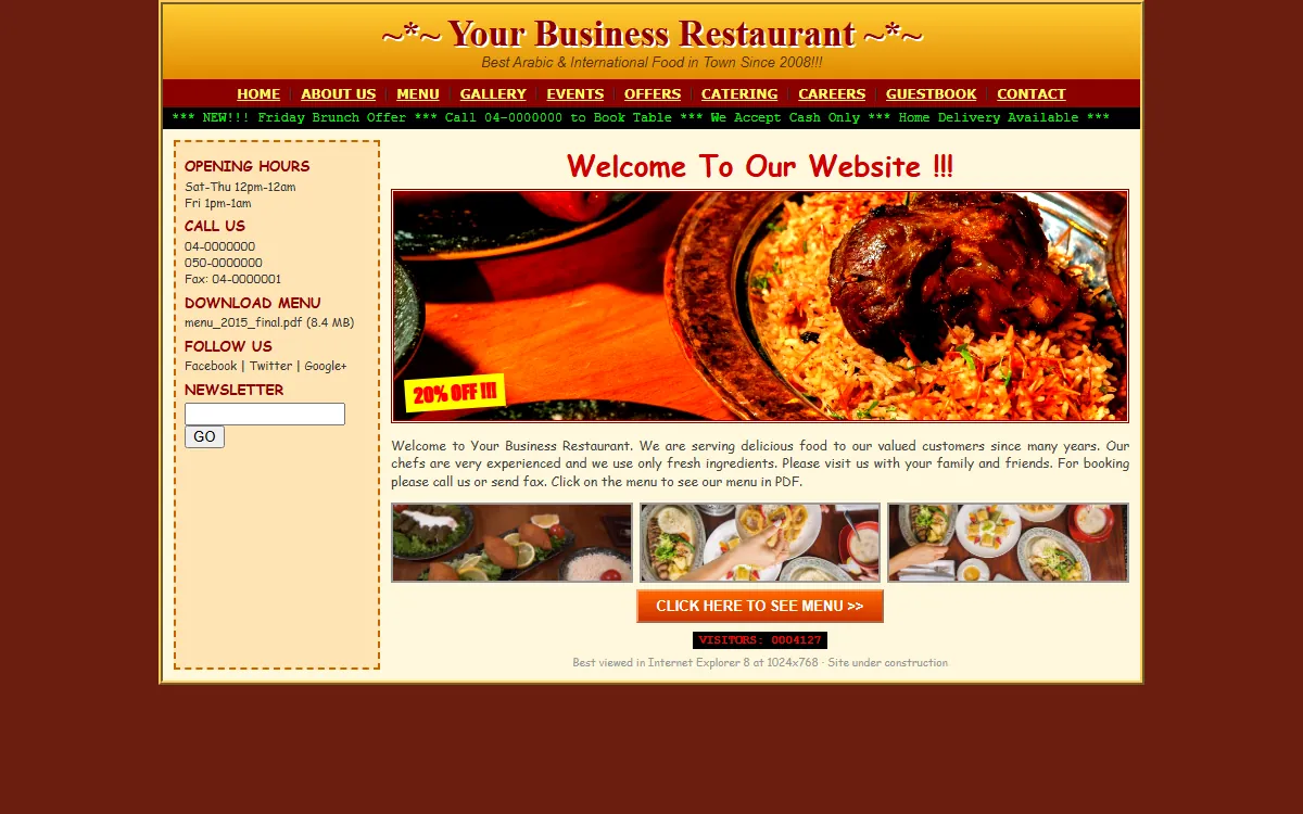 Your Business · Restaurant, Before